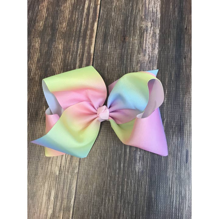 The Hair Bow Company - Wholesale Hair Bow - Kids - Rainbow Print Texas Size Hair Bows