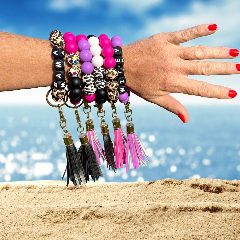 Laberri - Wholesale Keychain Bracelet - Silicone Beaded Bracelet Keychain - Cat Mom3