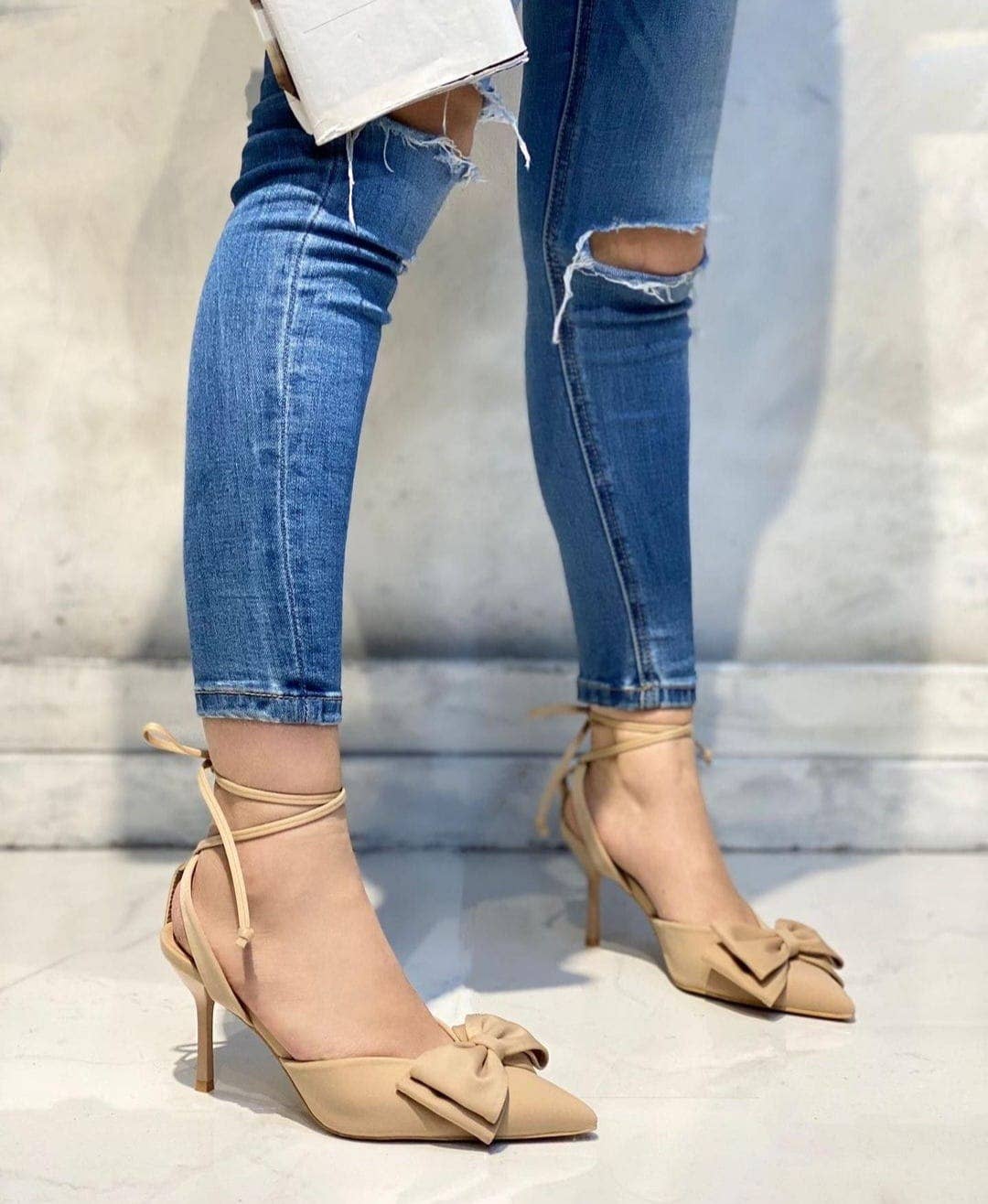 Vera Shop – Großhandel High Heels – Damen – Ballerinas mit Schmuckschleife1