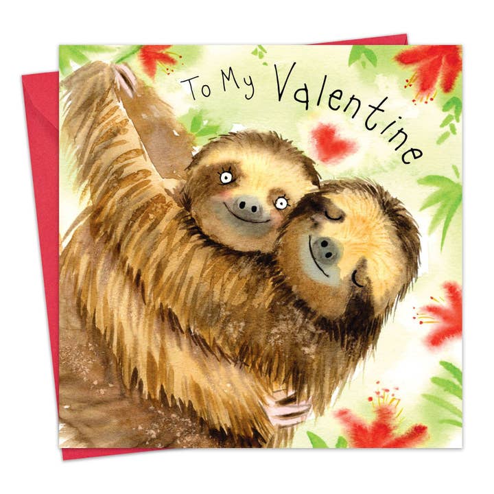 Twizler Ltd - Wholesale Valentine's Day Card - Cute Valentine's Day Card - Sloths