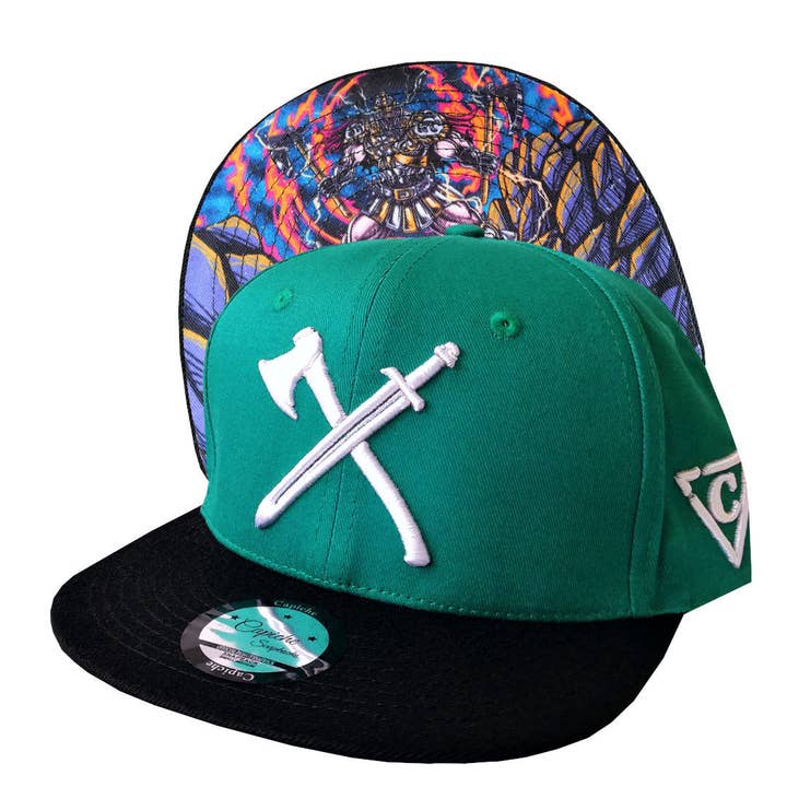 Viking 2 Snapback - Grön/Svart för wholesale av Capiche