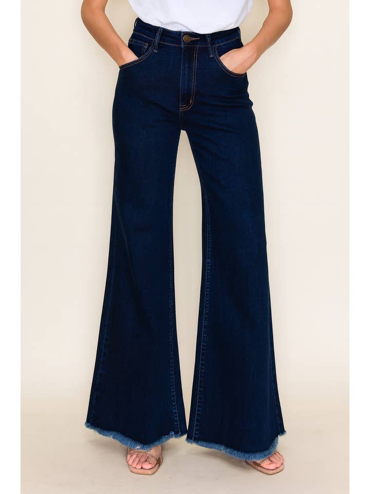 O2 Denim - Wholesale Jeans - Women's - PW511DK Wide Leg Denim Jeans
