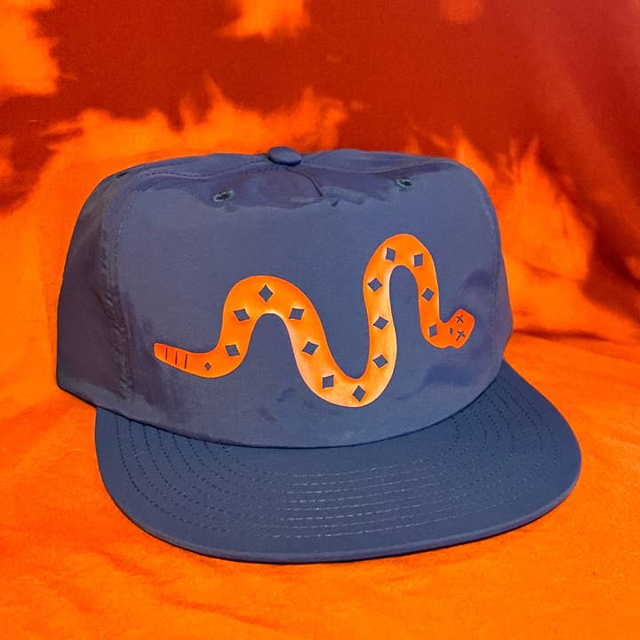 Desert Turquoise 'Diamondback' Roadie cap snapback for wholesale on Faire