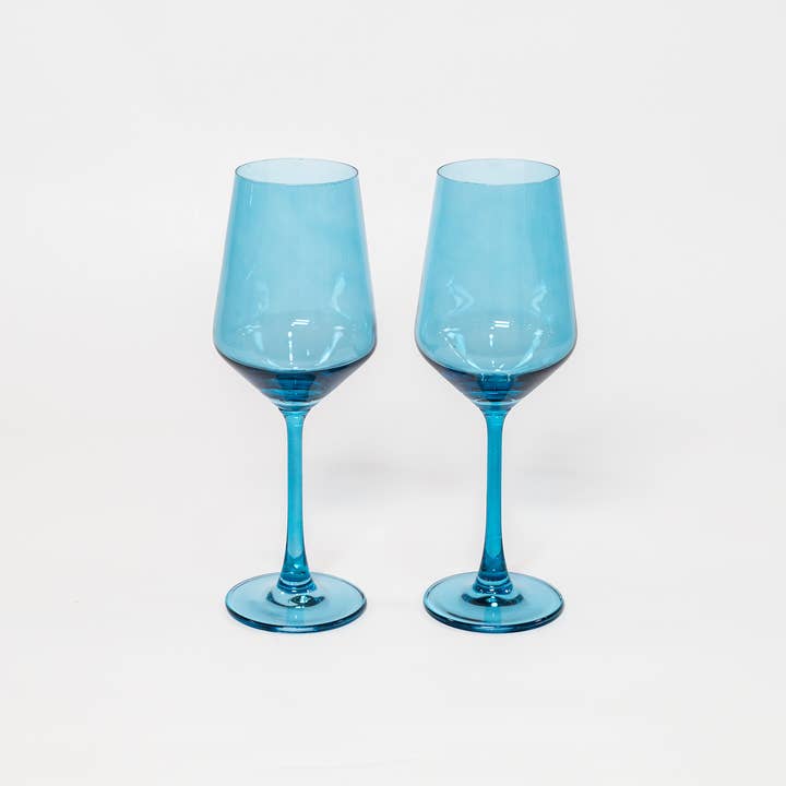 GlassHauseCo - Wholesale Wine Glass - Blue Lagoon - Colored Wine Glass1