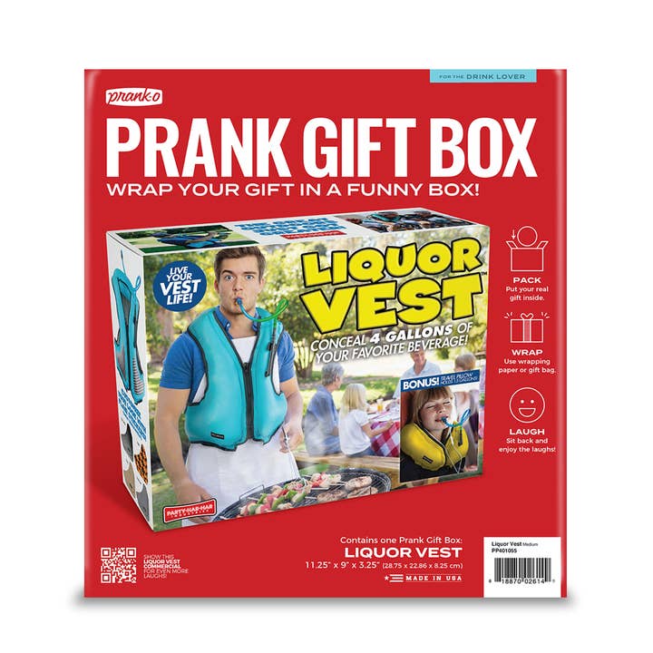 Prank-O - Wholesale Gag Gift/Novelty Gift - Prank Gift Box Liquor Vest