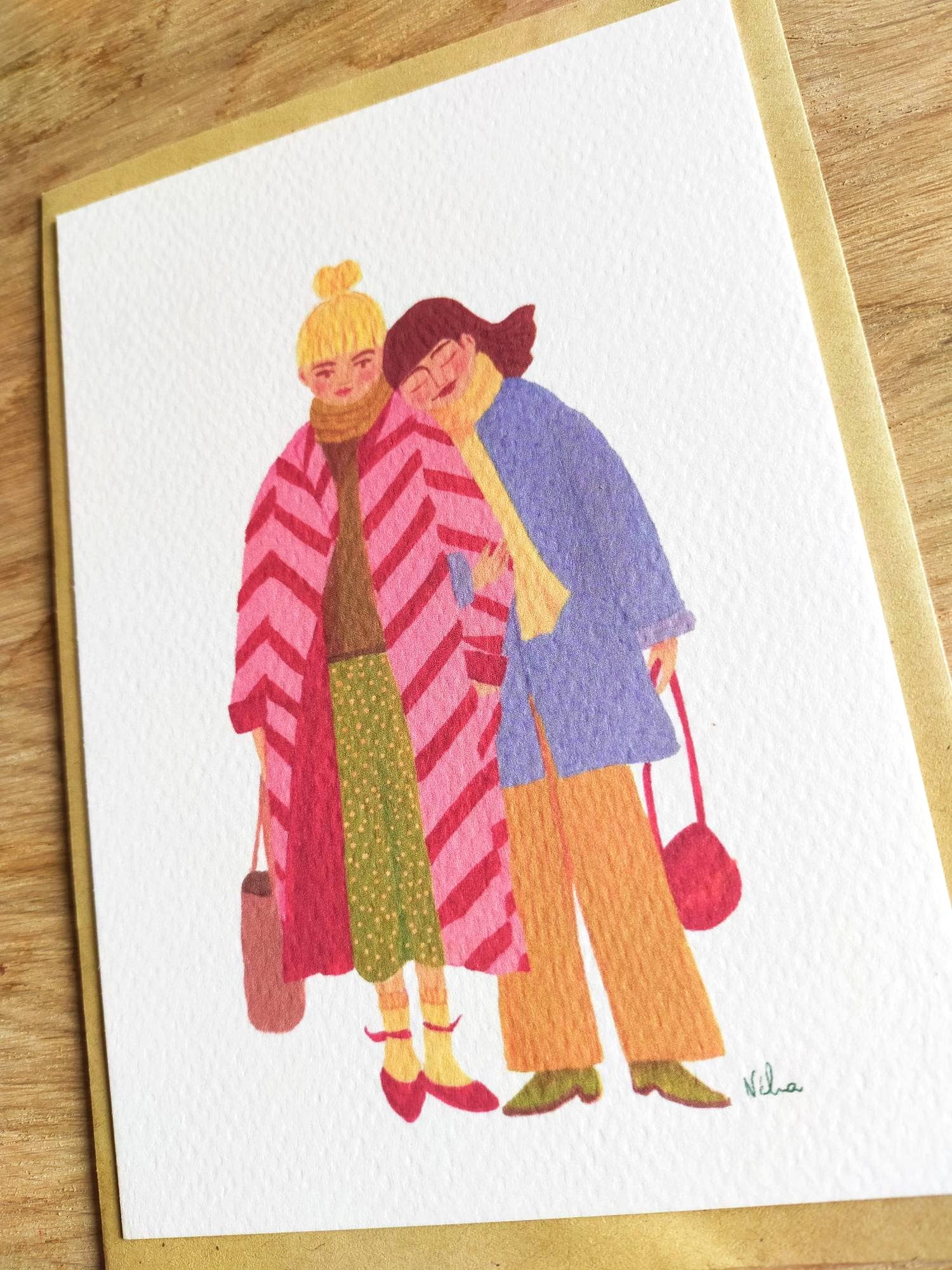 Nelia illustration - Wholesale Postcard - Carte postale Hug33