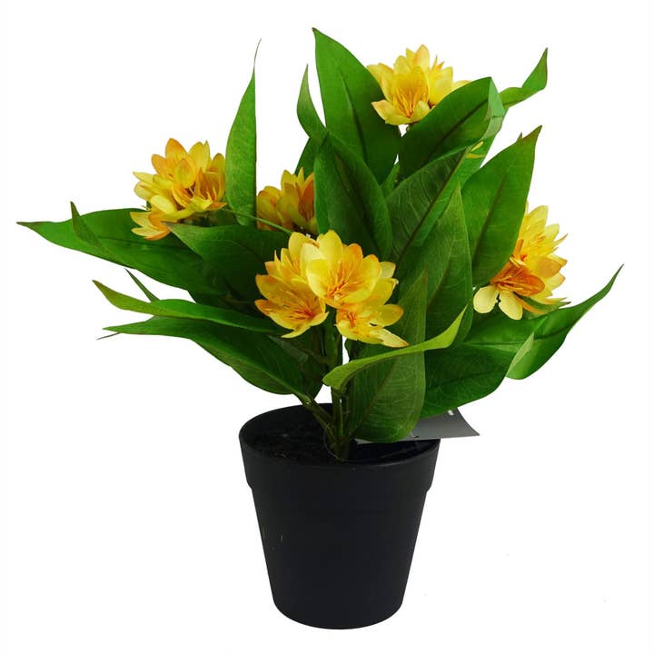 Leaf Design UK LTD - Wholesale Artificial Flowers - Leaf Design 18cm Artificial Freesia Plant Yellow Flowering