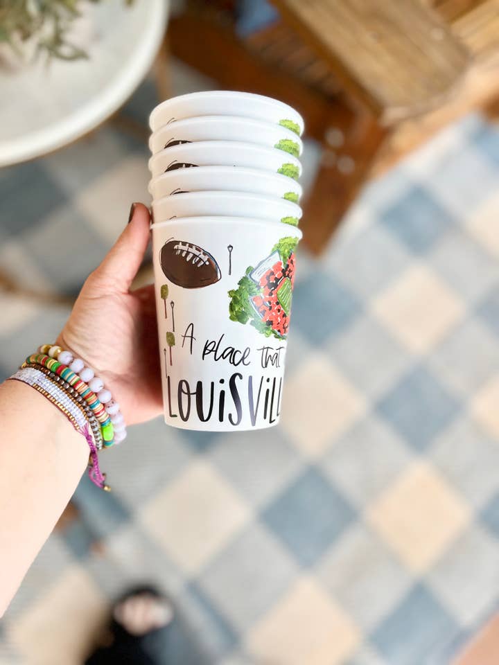 Louisville, KY Reusable Cups, tailgating, gameday for wholesale by Happy By Rachel, LLC