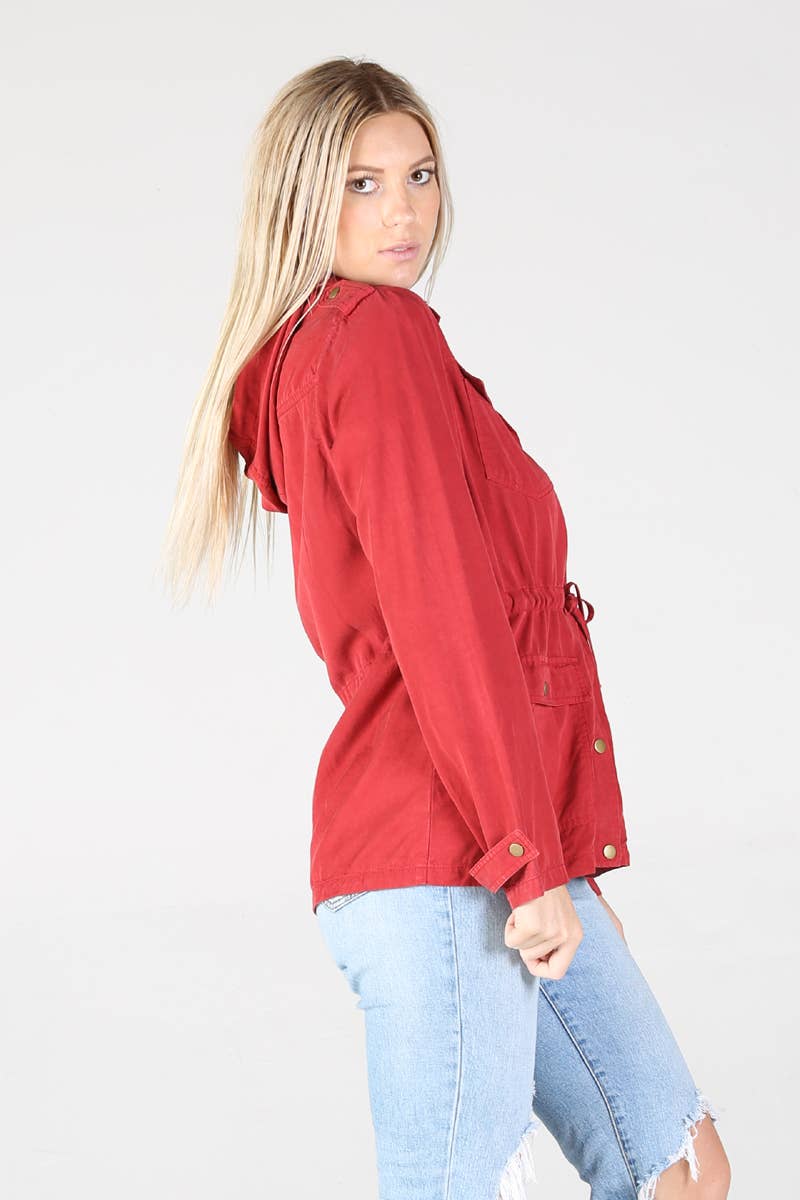 ANGIE - Wholesale Jacket - Women's - SJ629-ASIS TENCEL UTILITY JACKET10