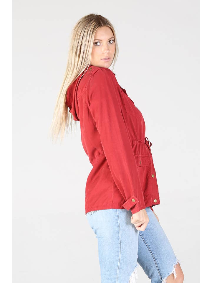 ANGIE - Wholesale Jacket - Women's - SJ629-ASIS TENCEL UTILITY JACKET10