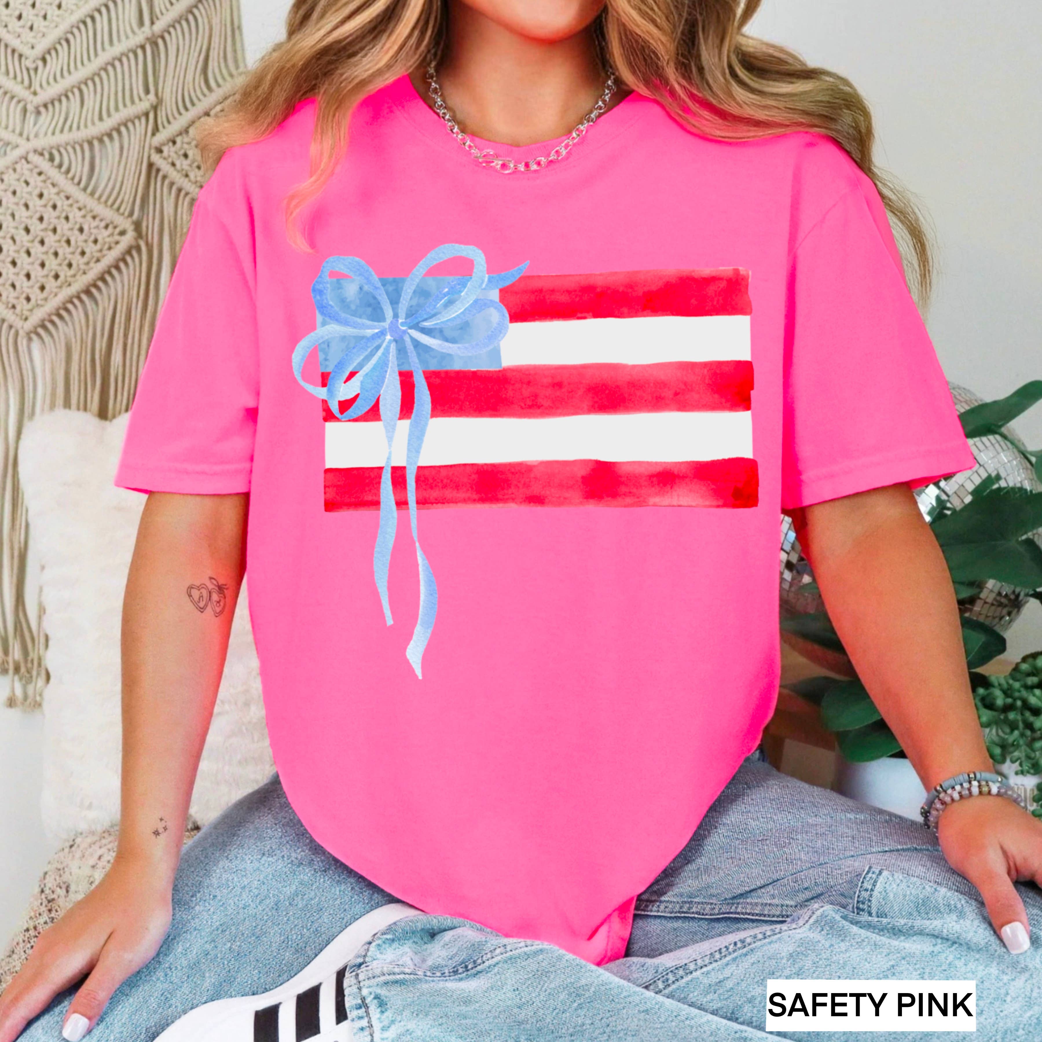 Shoppe SHC – wholesale T-shirt (graphic) – women's – Coquette American Flag | July 4th Graphic Tee | Gildan31