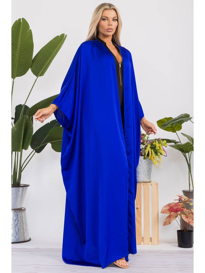 H&H Fashion Inc. - Wholesale Kimono - Women's - HH707D-R-SOLID - Open Front Duster2