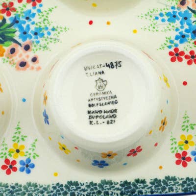 Muffin Pan 11" Colors Of The Wind Theme UNIKAT for wholesale by Polmedia Polish Pottery