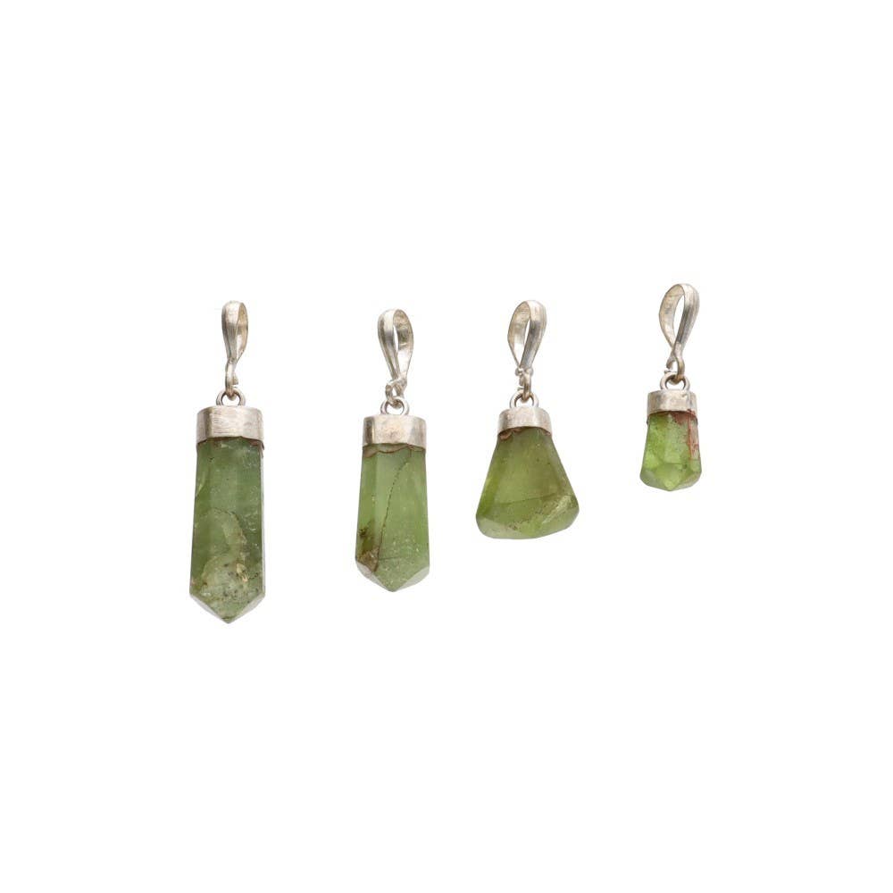Vives de la Cortada S.L - Wholesale Individual Charm/Pendant - Polished Peridot Pendant in 925 Sterling Silver2