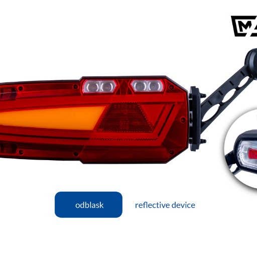 Sæt af multifunktionel LED-lampe Mavic med refleksanordning og stilkkonturmarkørlys HØJRE LZD 3052/H101 for engroshandel hos RoadLites