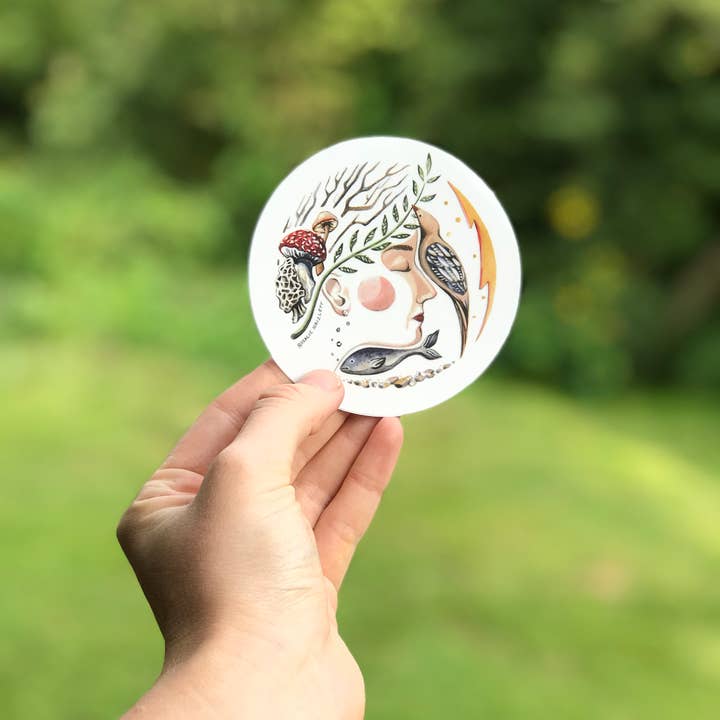 Rosalie Haizlett Illustration - Wholesale Sticker - Nature Girl Waterproof Sticker2