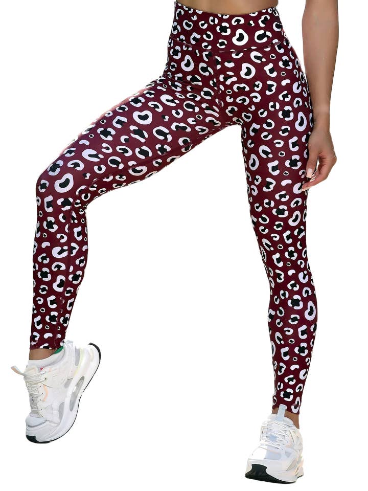 Rosa Clothing - Wholesale Athletic Pants - Women's - High-waist leopard print yoga jogger athletic leggings12