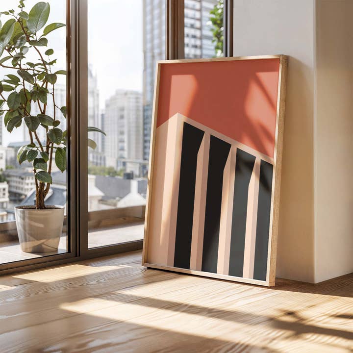 Bauhaus Architecture: Sunset-Contemporary Art Print | No.003 for wholesale by Sera/Lina