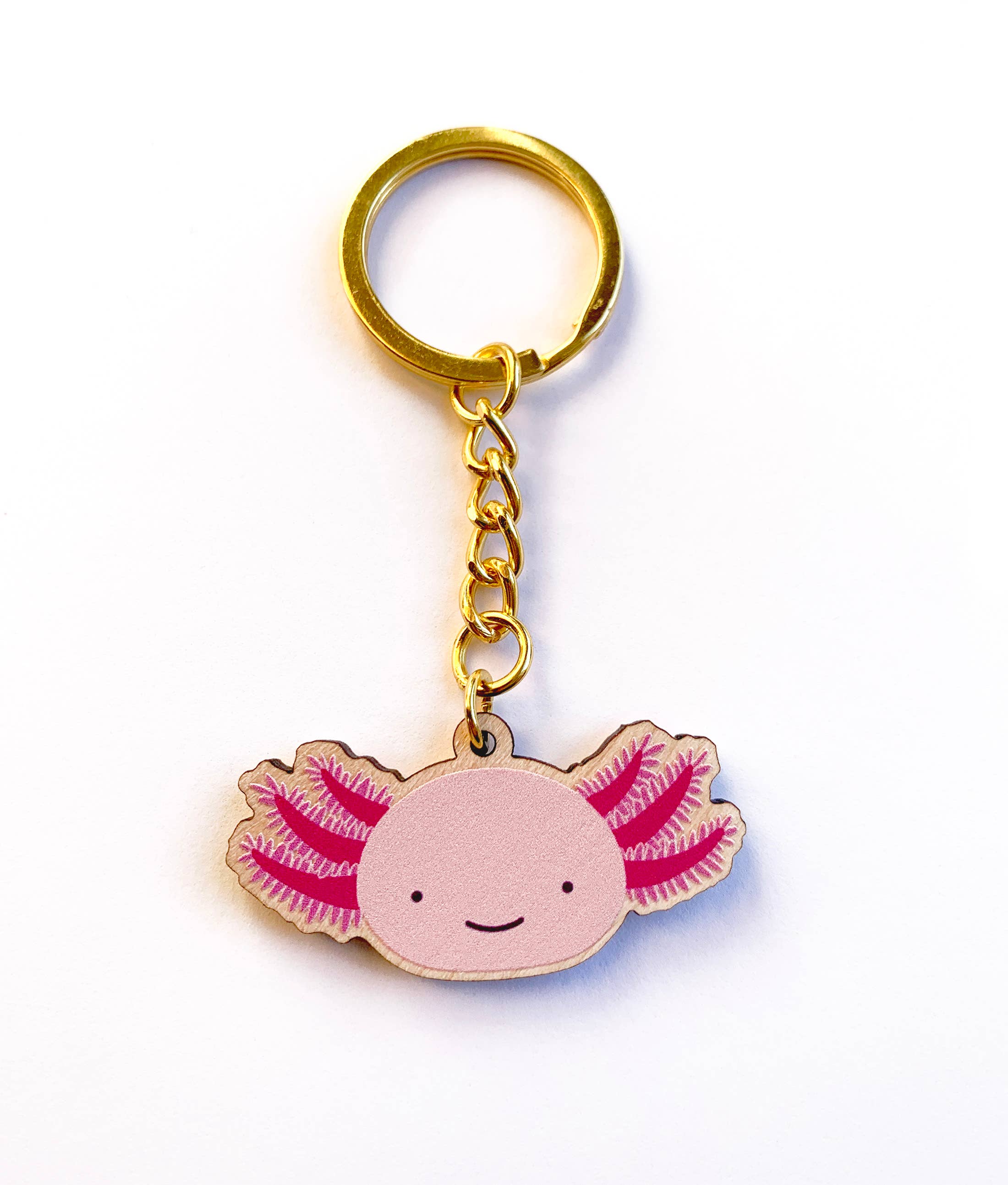 Tom Hardwick – wholesale Keychain – Unisex – Axolotl Wooden Key Ring