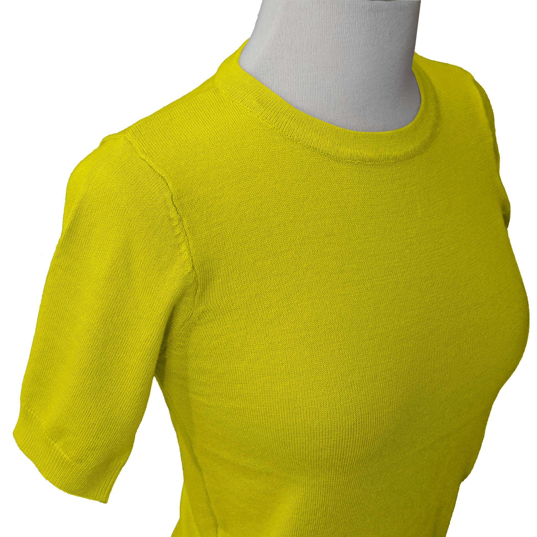 Mak – Engroshandel Strikket top - Dame – Halv-ærmet Crewneck Letvægts blød pullover Tee MK3664Y39