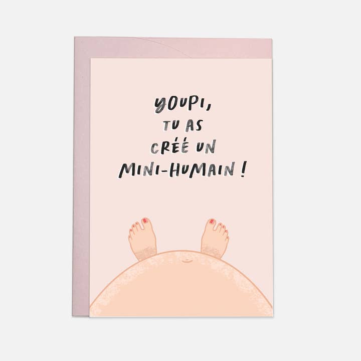 Kaart Blanche - Wholesale Baby Card - Tiny human greeting card (also in FR)4