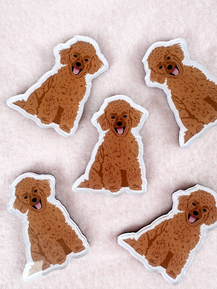 Mini Poodle, Toy Poodle (red) Magnet for wholesale by Our Cheery Corner