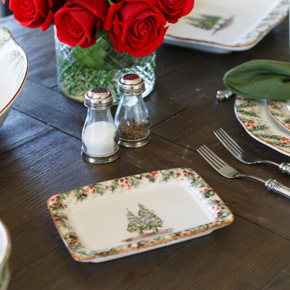 Arte Italica & Crown Linen Designs - Vendita all'ingrosso Vassoi da portata - Vassoio piccolo Natale - Collezione Natale3