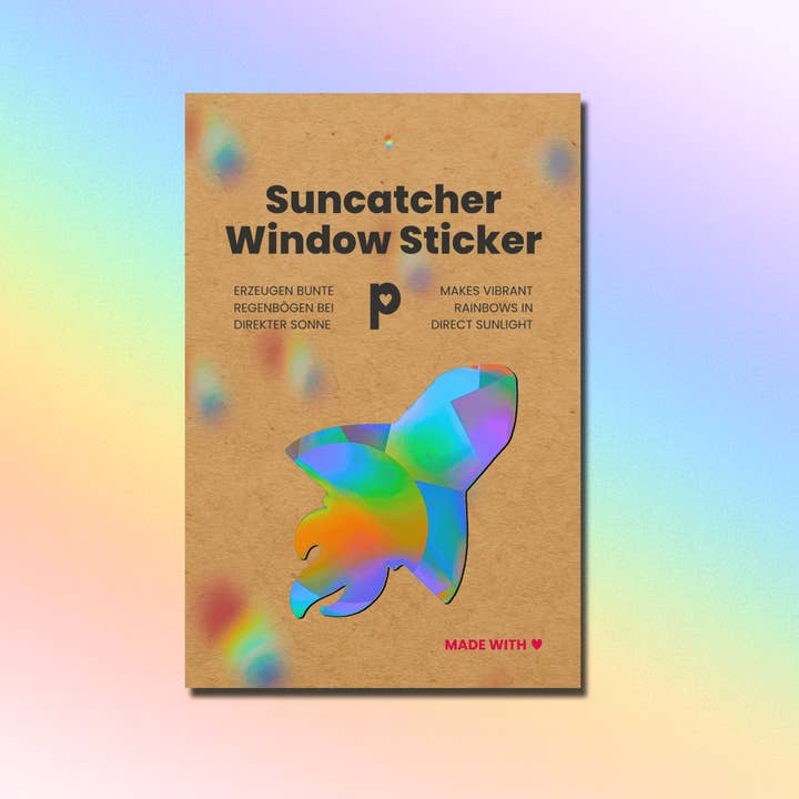 Autocollant de fenêtre attrape-soleil fusée, décalcomanie arc-en-ciel pour la vente par Plottkowski