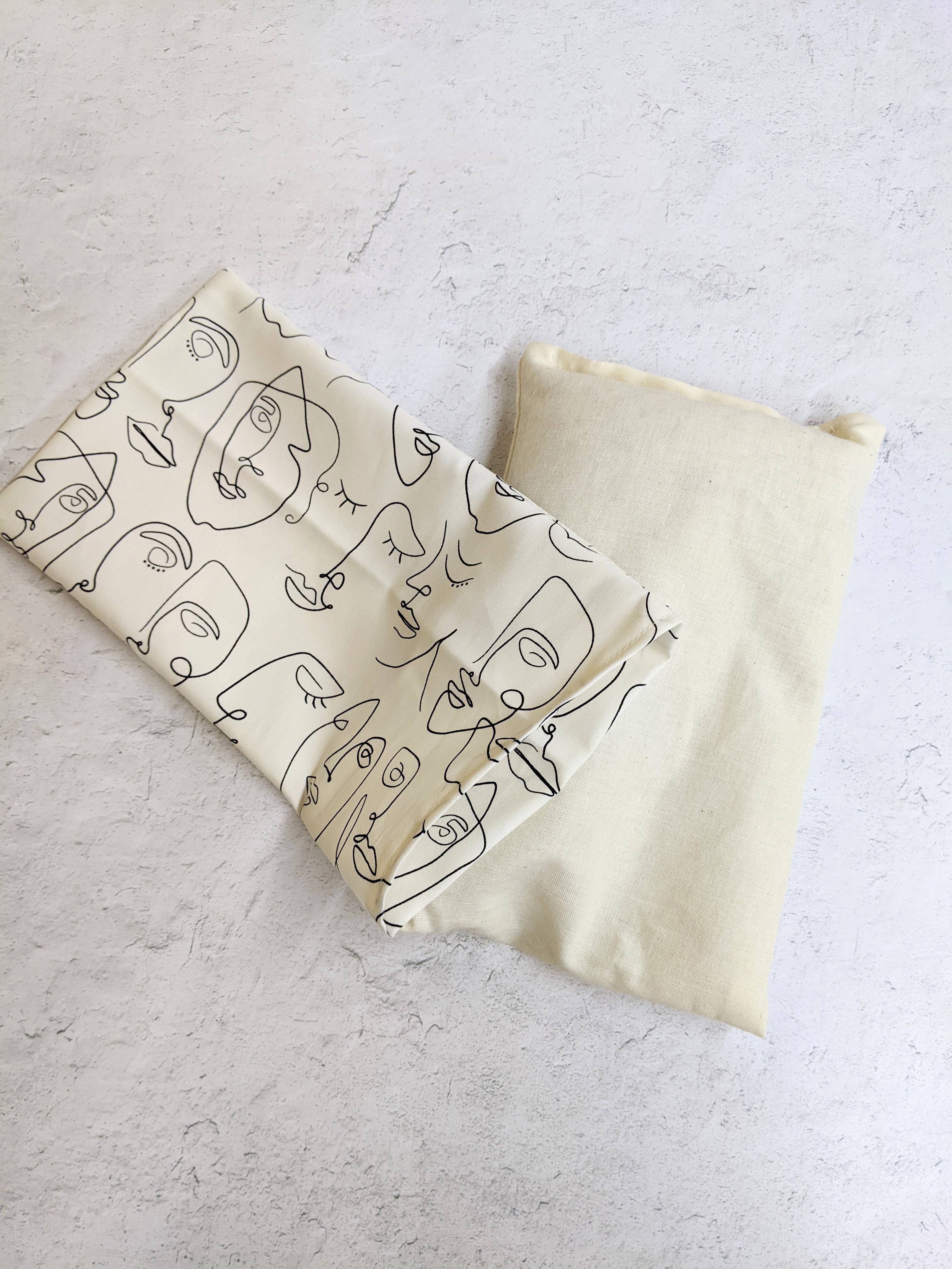 Two Birds Eco Shop - Wholesale Spa/Therapy Pillow - Weighted Aromatherapy Eye Pillow - Picasso Faces2