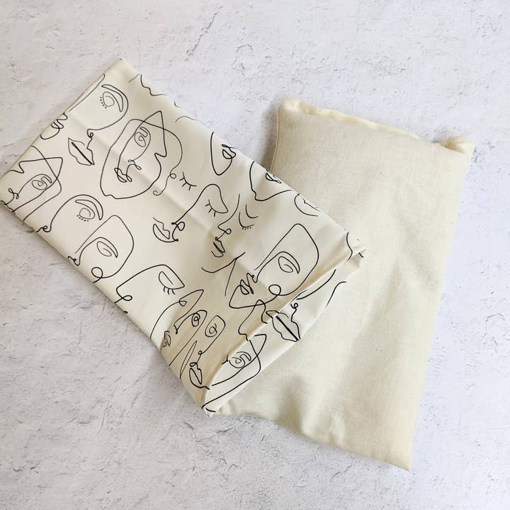 Two Birds Eco Shop - Wholesale Spa/Therapy Pillow - Weighted Aromatherapy Eye Pillow - Picasso Faces2