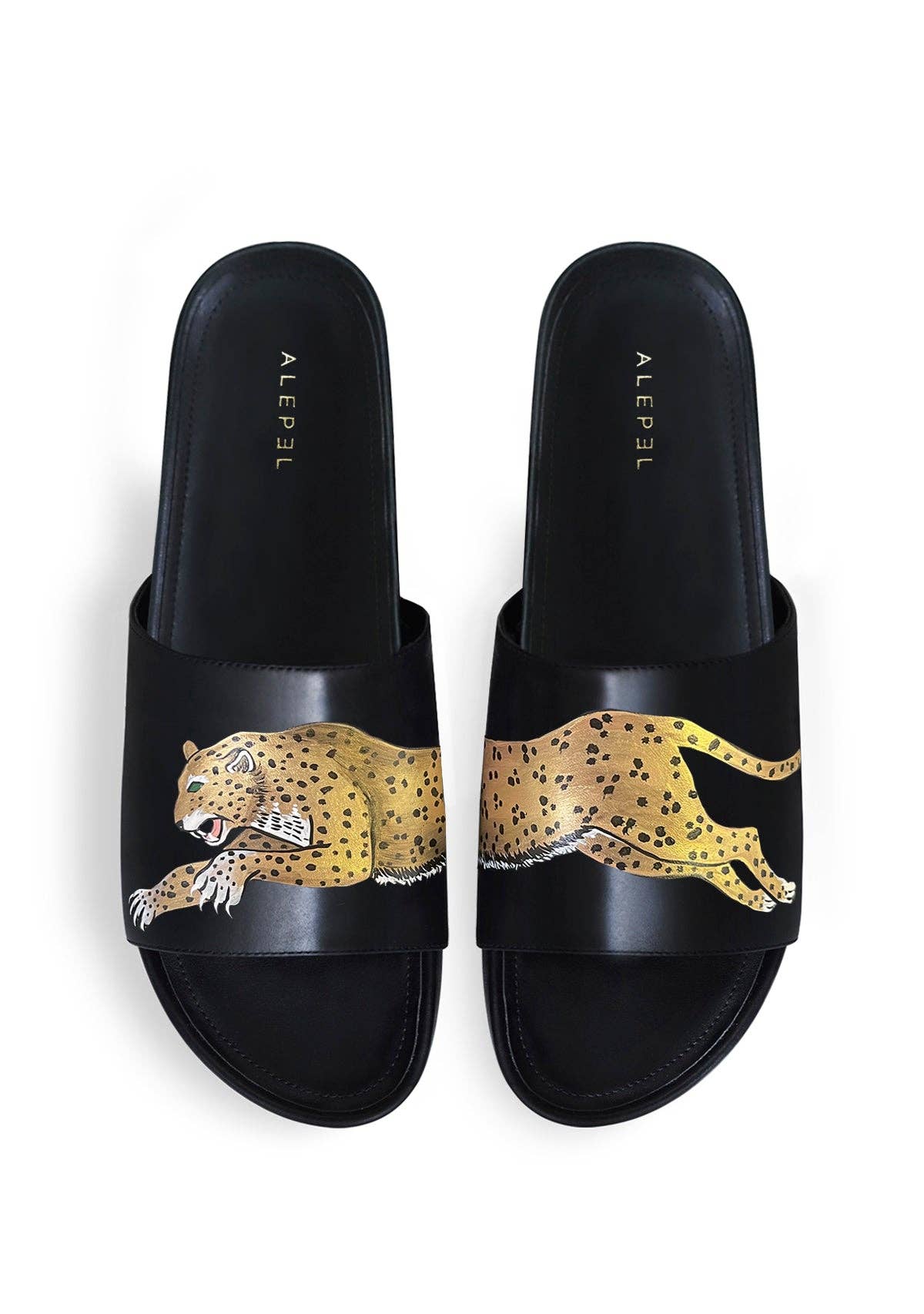 ALEPEL - Wholesale Slides - Women's - Leopard Black Slip On