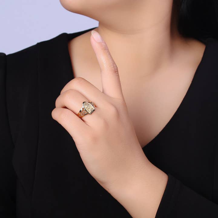 Aim Eternal - Wholesale Band/Stacked Ring - Catholic Our Lady of Guadalupe Virgin Mary Religious Ring