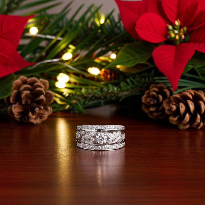 King Of Bling's2.25ct Cubic Zirconia White 925 Sterling Silver Women 3PC Bridal Ring Size 7 for wholesale by KING OF BLINGS