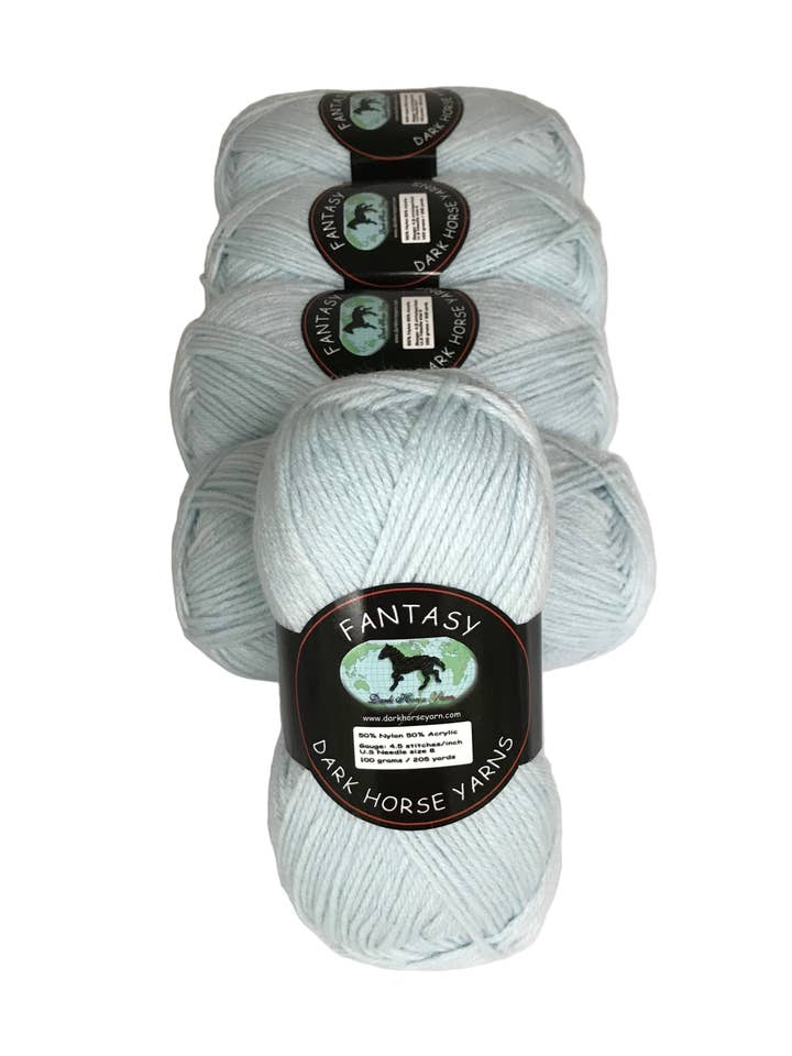 Dark Horse Yarns Fantasy #77 DL2312 Blue Sky Nylon Acrylic Blend Yarn 100 Gram 205 Yards Skein for wholesale by Garmy Books