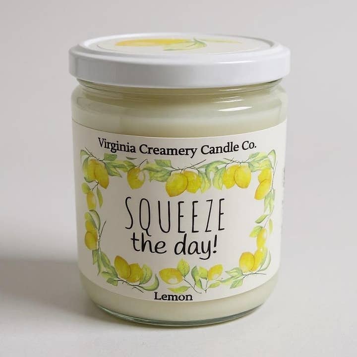 Lemon - Squeeze The Day for wholesale by Virginia Creamery Candle Co.