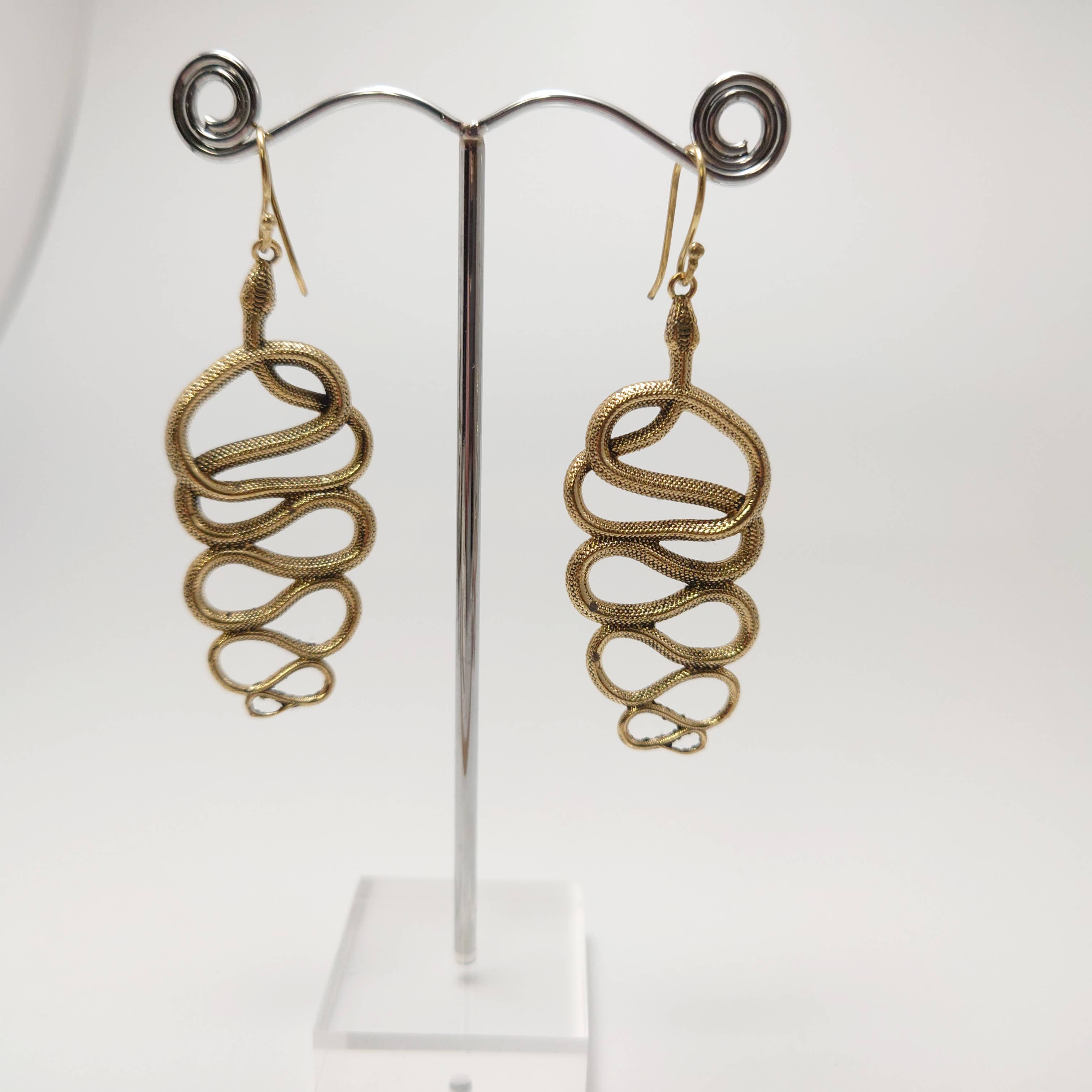 Tenzing Collections - Wholesale Dangle Earrings - Snake Earrings, Golden9