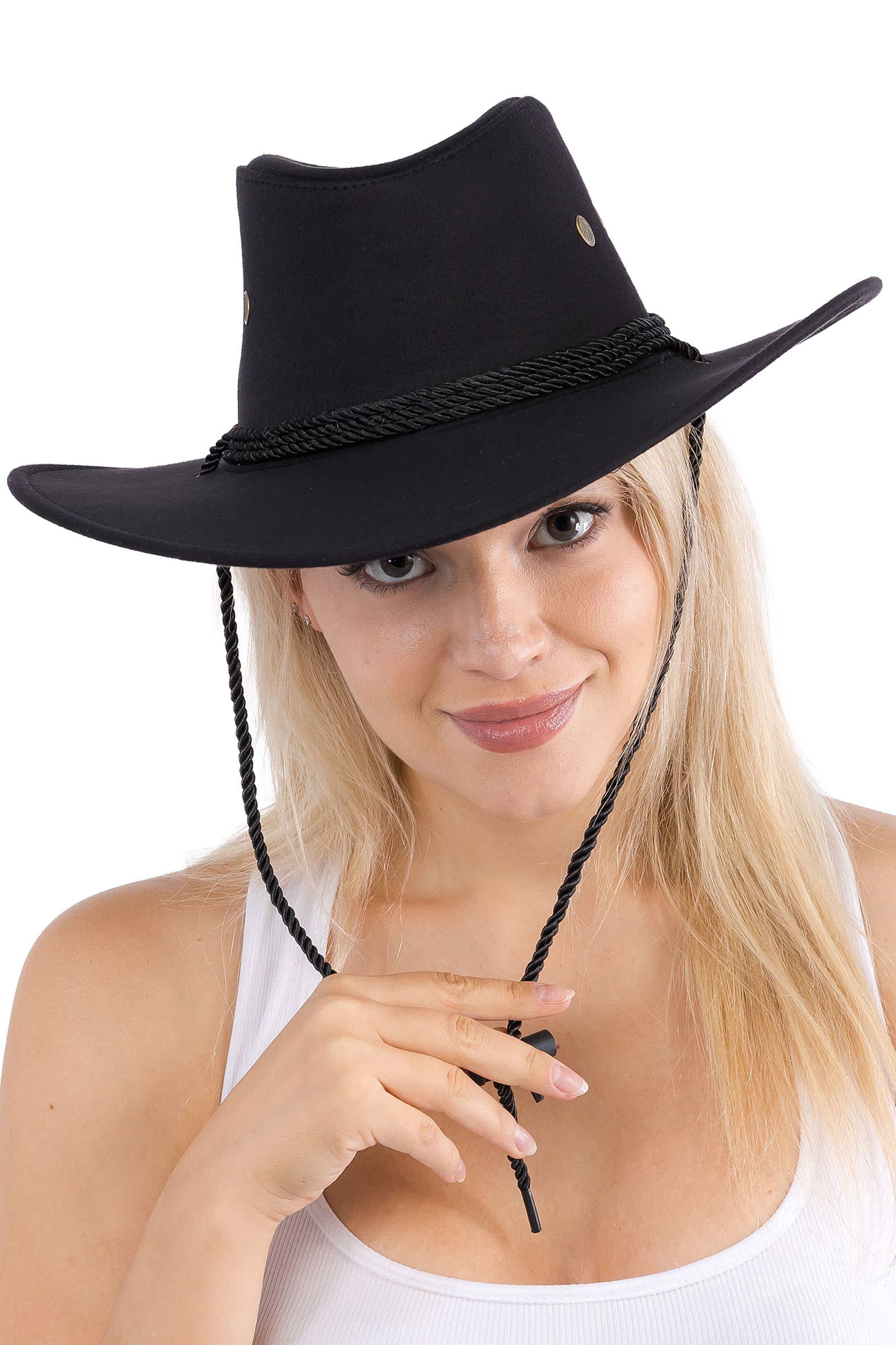 Cap Zone – wholesale Cowboy Hat – Women’s – Classic Vegan Nubuck Leather Western Cowboy Hat1