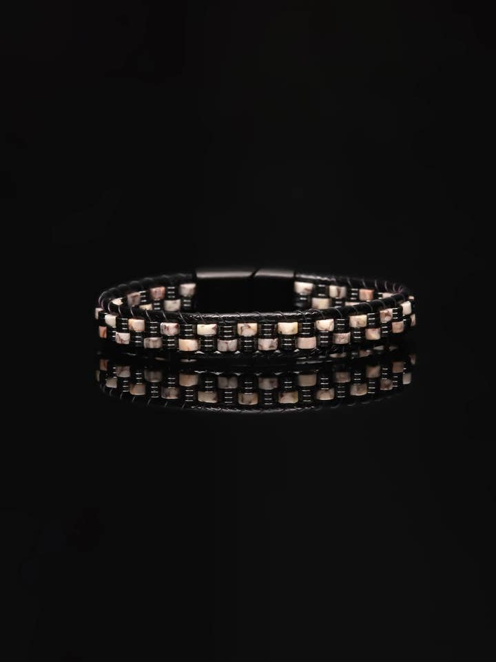 Natursten mænds armbånd for engroshandel hos Hadley Jewelry