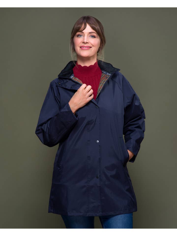 Oxford Waterproof Coat - Navy for wholesale on Faire