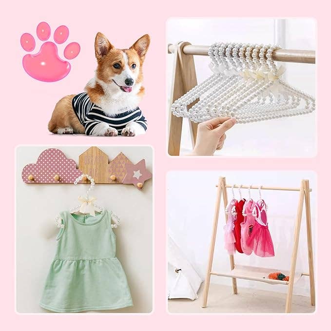 All Little Cute Things - Wholesale Pet Dress - Dog - Dog Dress Hanger with Pearls, vet groomer pet store coutureÂ