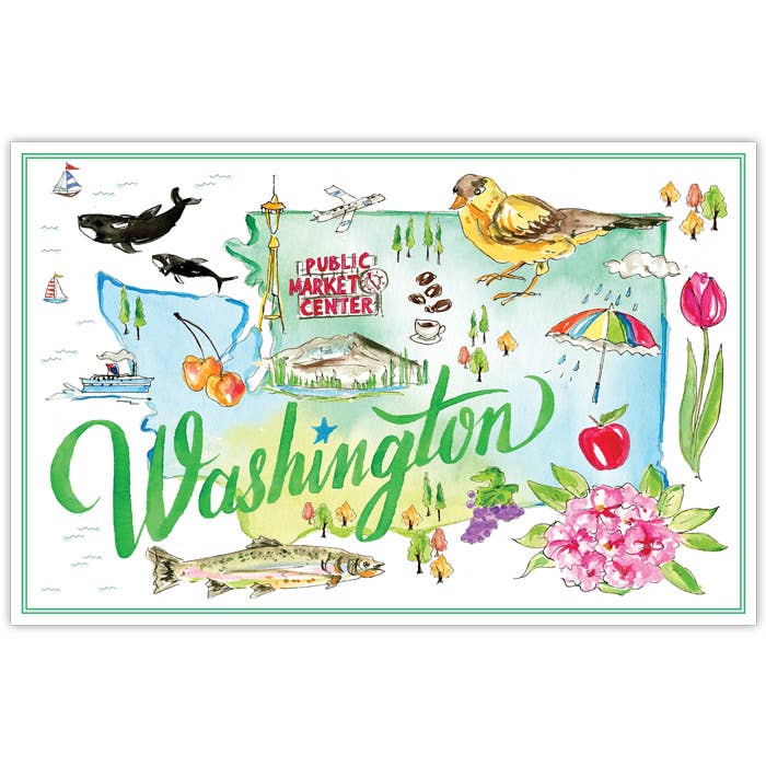 Washington Handpainted Icons Placemat for wholesale by RosanneBeck Collections