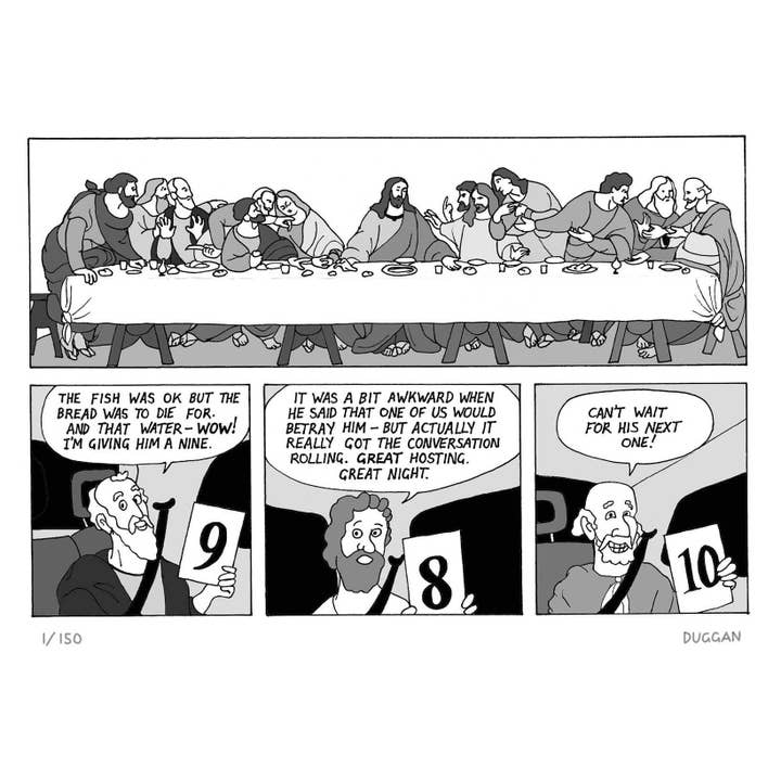 Kom og spis med mig Limited Edition Print af Peter Duggan for engroshandel hos Duggoons Greeting Cards