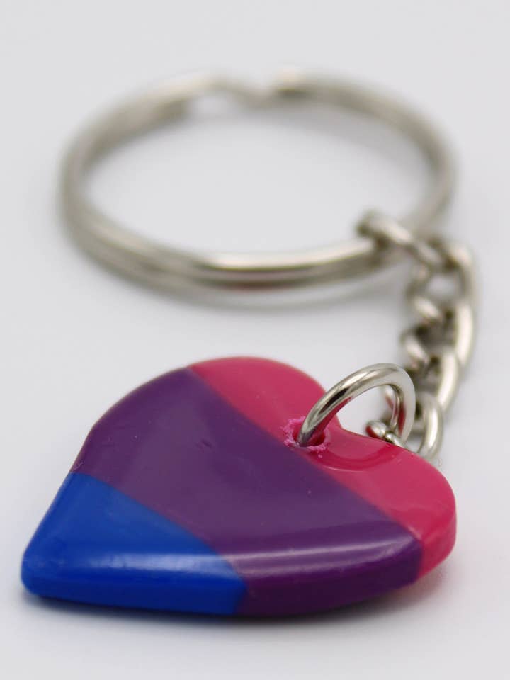 Biseksuel Hjerte Nøglering for engroshandel hos KelZo Jewellery