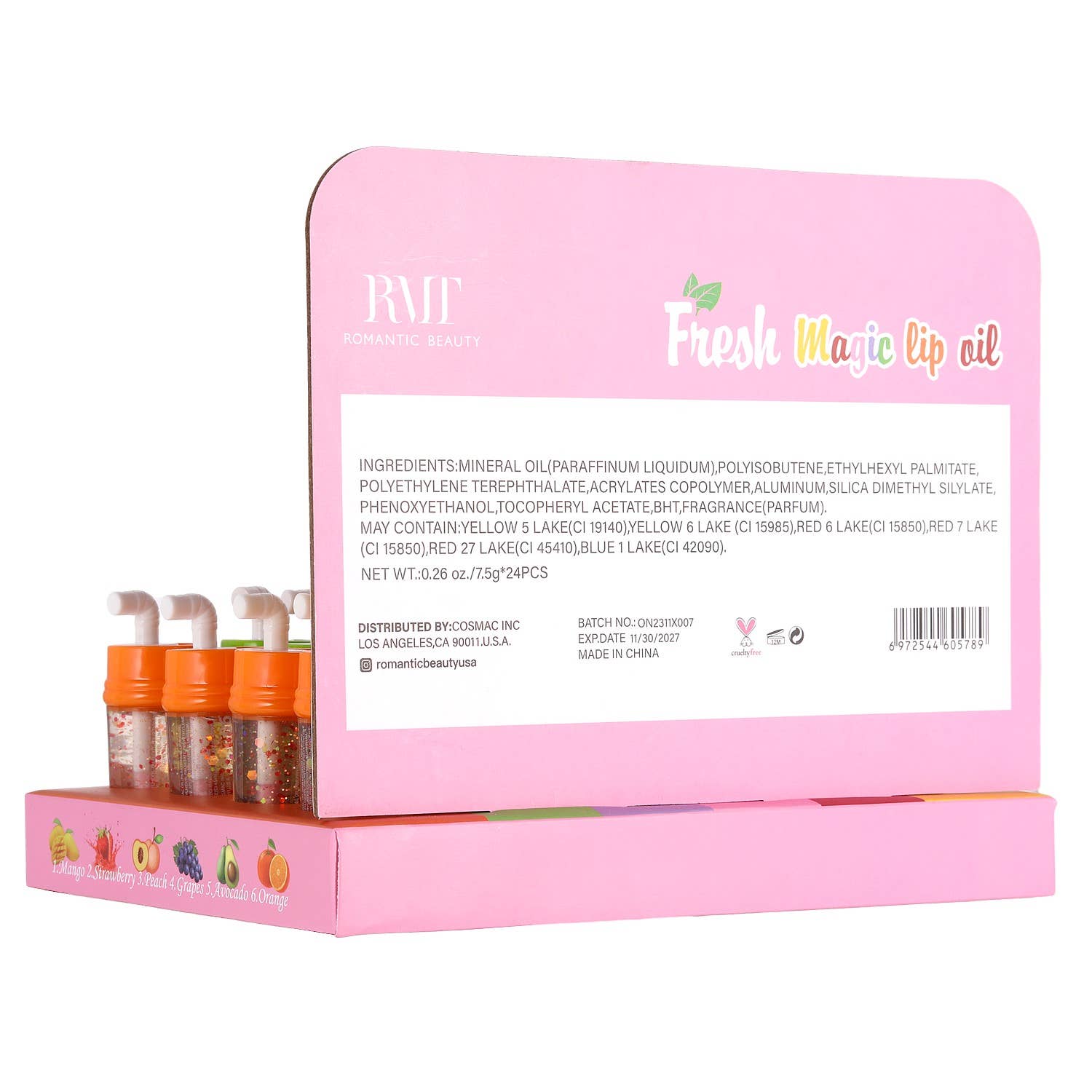 Diacly - Wholesale Lip Balm - 24pk Fresh Fruit Magic Lip Oil3