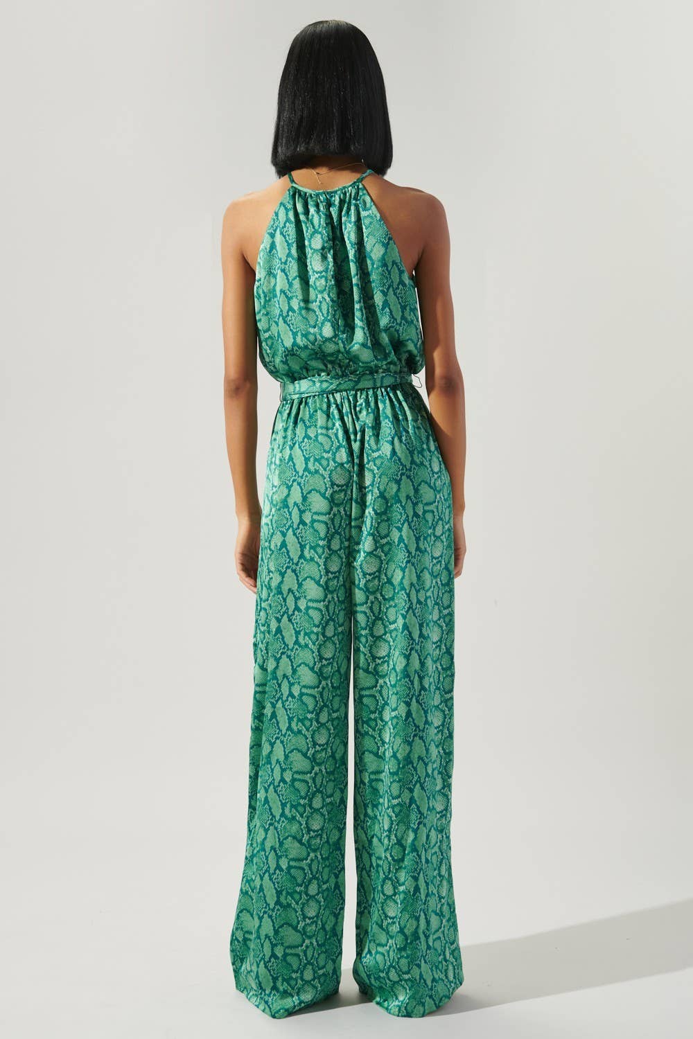 GreenMulti Gwendolyn Snake Jumpsuit for wholesale on Faire1