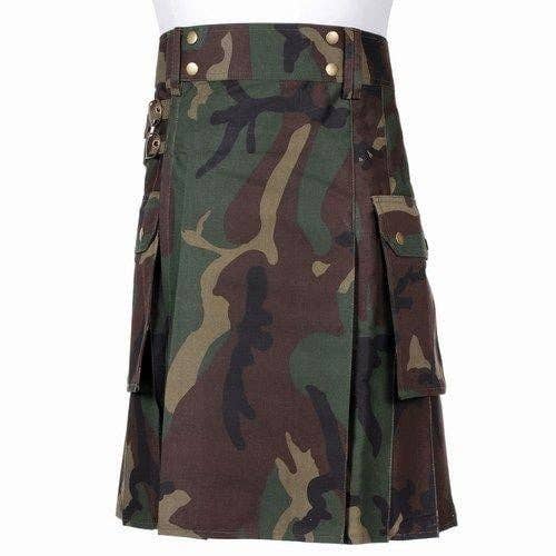 Utility Camouflagekilt voor heren voor wholesale door The Scotland Kilt Company