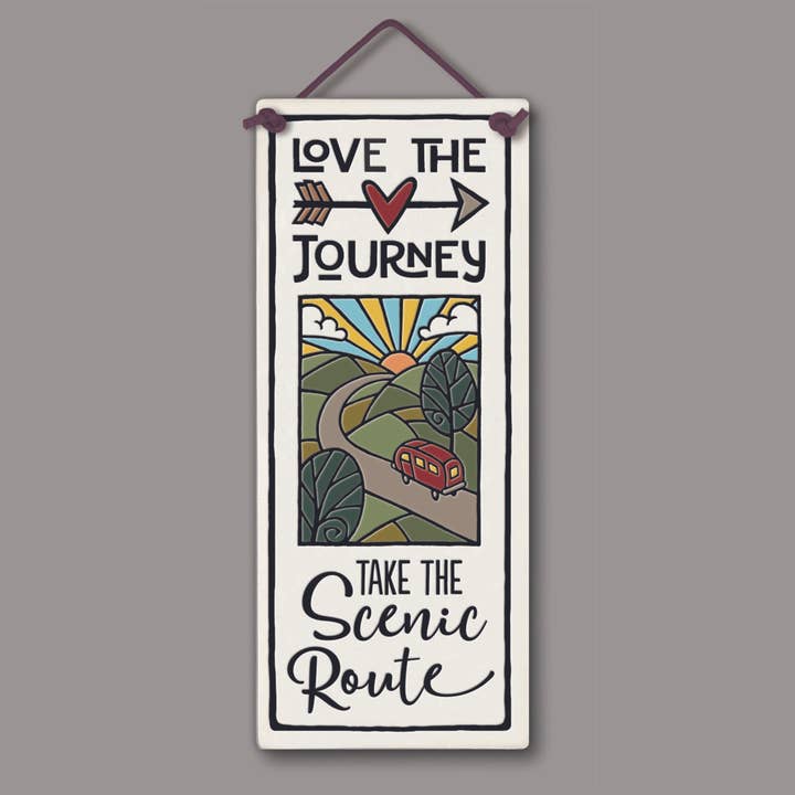 352 - Art mural Love the Journey pour la vente par Macone Clay / Spooner Creek