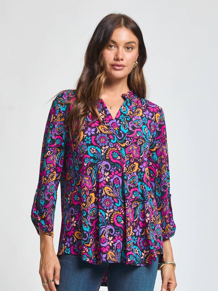 Paisley Print Lizzy Top for wholesale by Dear Scarlett
