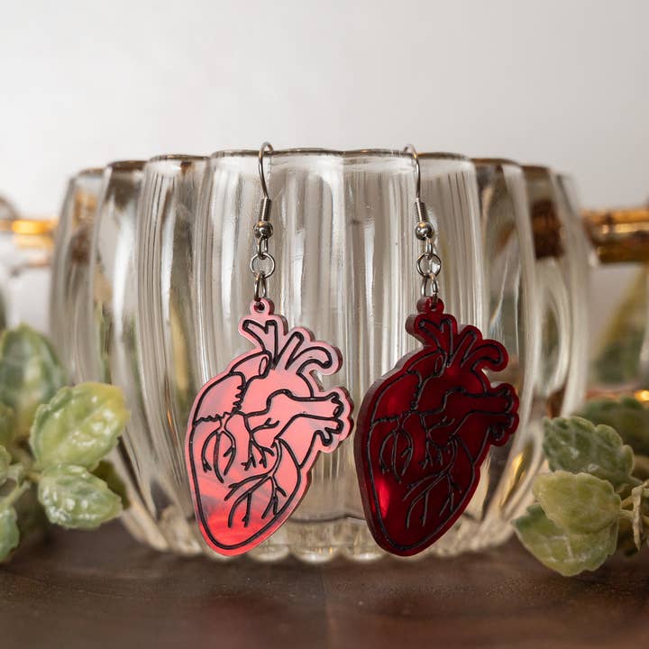 HoneyGlow Designs – Brincos de argola por atacado – Brincos anatômicos coração2