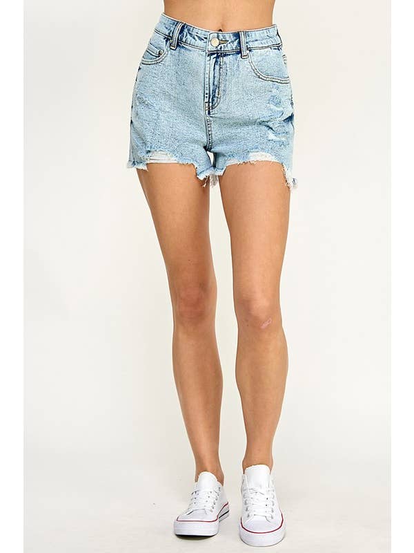 BLUE AGE - Wholesale Shorts - Women's - AUTHENTIC DISTRESSED MOM SHORTS